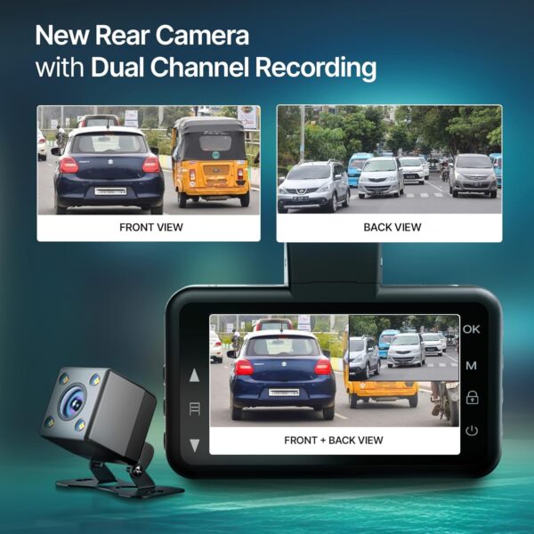 CrossBeats RoadEye 2.0 Front & Rear Dual Dash Camera