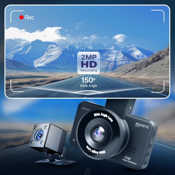 CrossBeats RoadEye 2.0 Front & Rear Dual Dash Camera